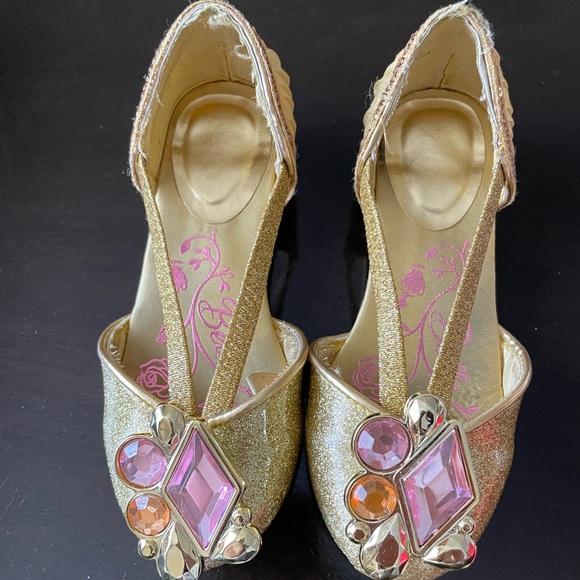 Disney princess Belle costume shoes toddler girl yellow size toddler 9/10 - Picture 1 of 3
